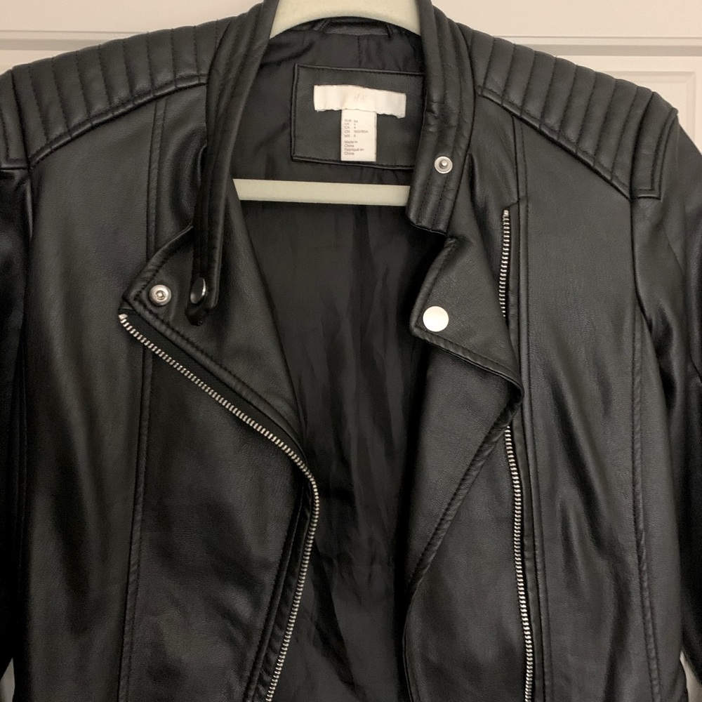 H&M faux leather biker jacket